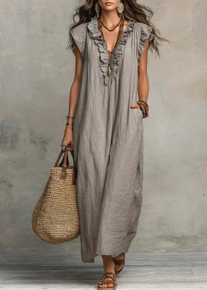 Élina — Fluid Bohemian Midi Kleid