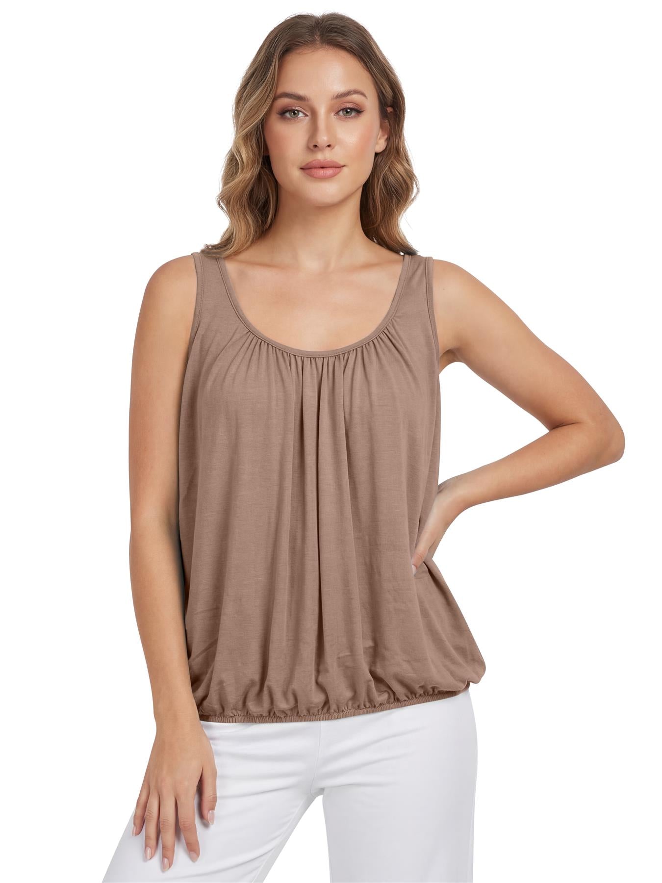 Élodie — Farbige Plissierte Ärmellose Camisole