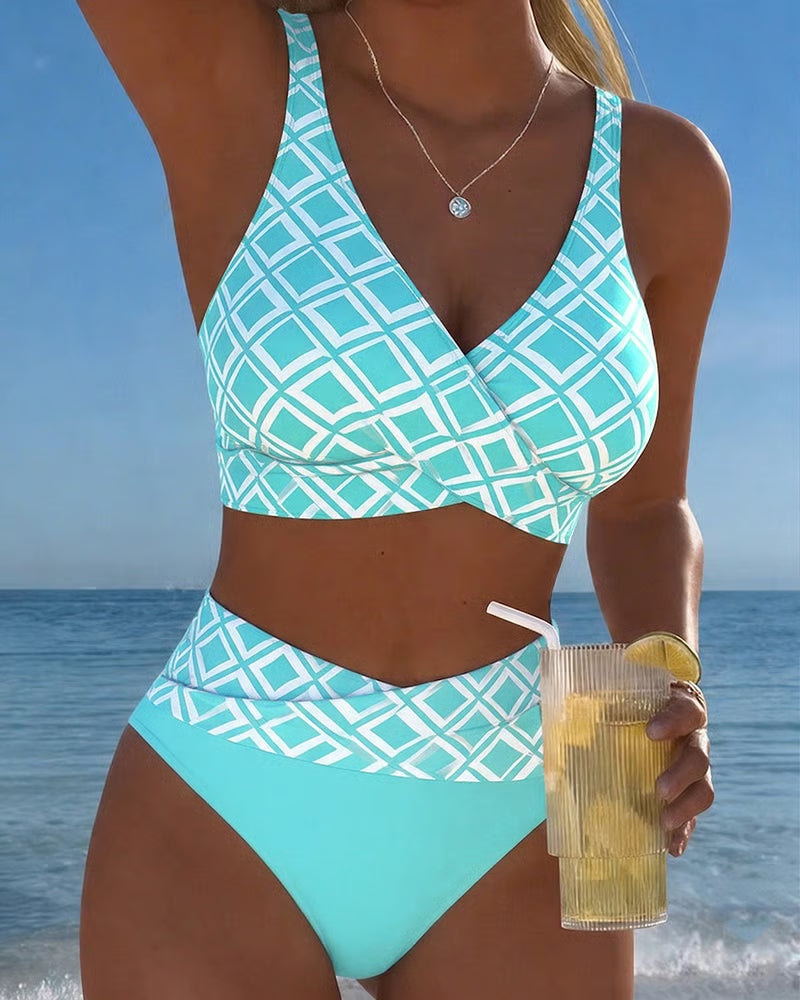 Diavèra — Bikini-Set mit BH-Ausschnitt und Diamantmuster