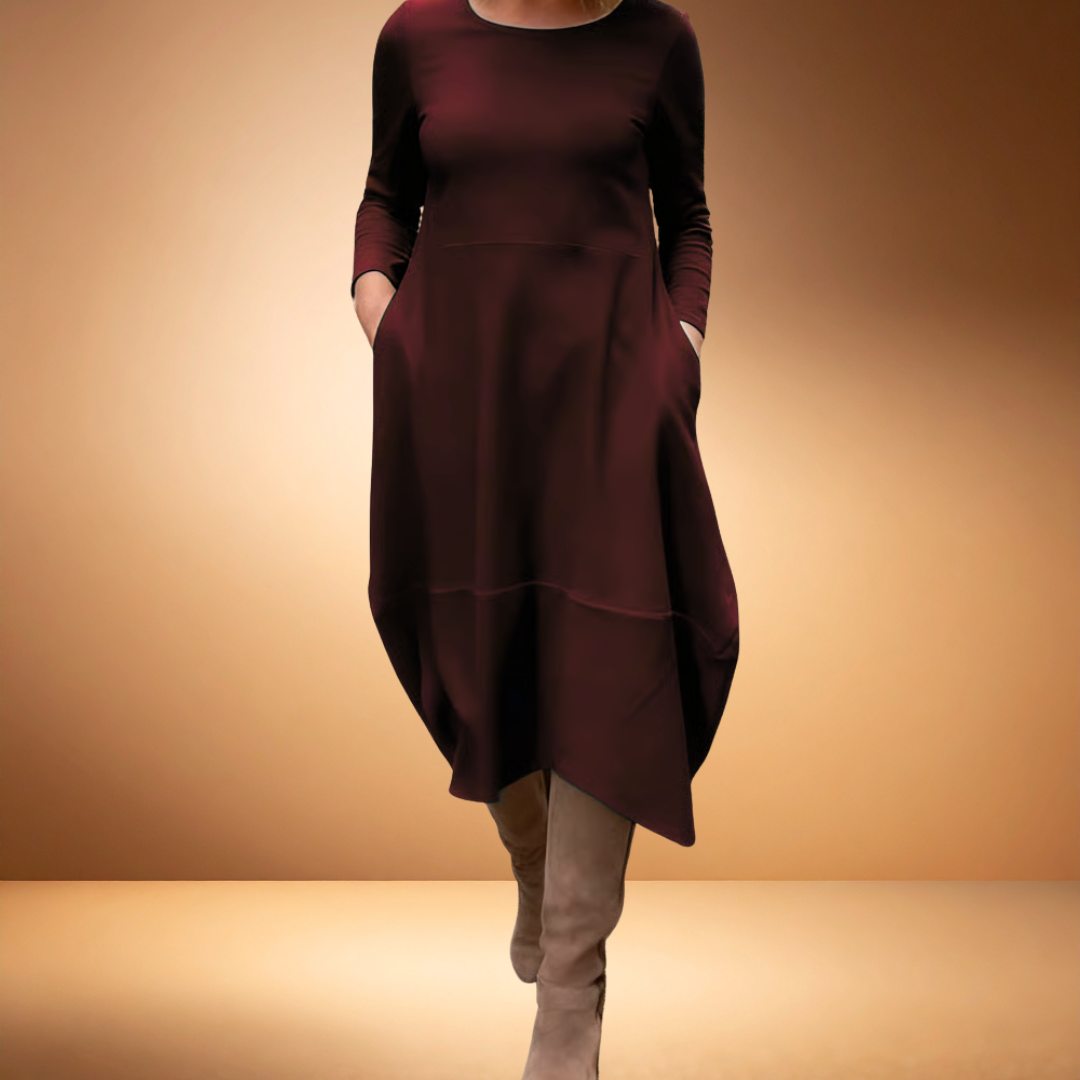 Velvára – Seidenberührungs-Eleganzkleid