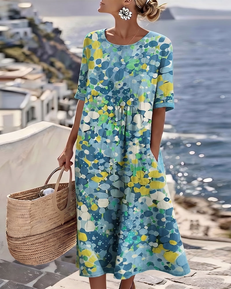 Tessène – Bedrucktes Relaxed-Fit Kleid