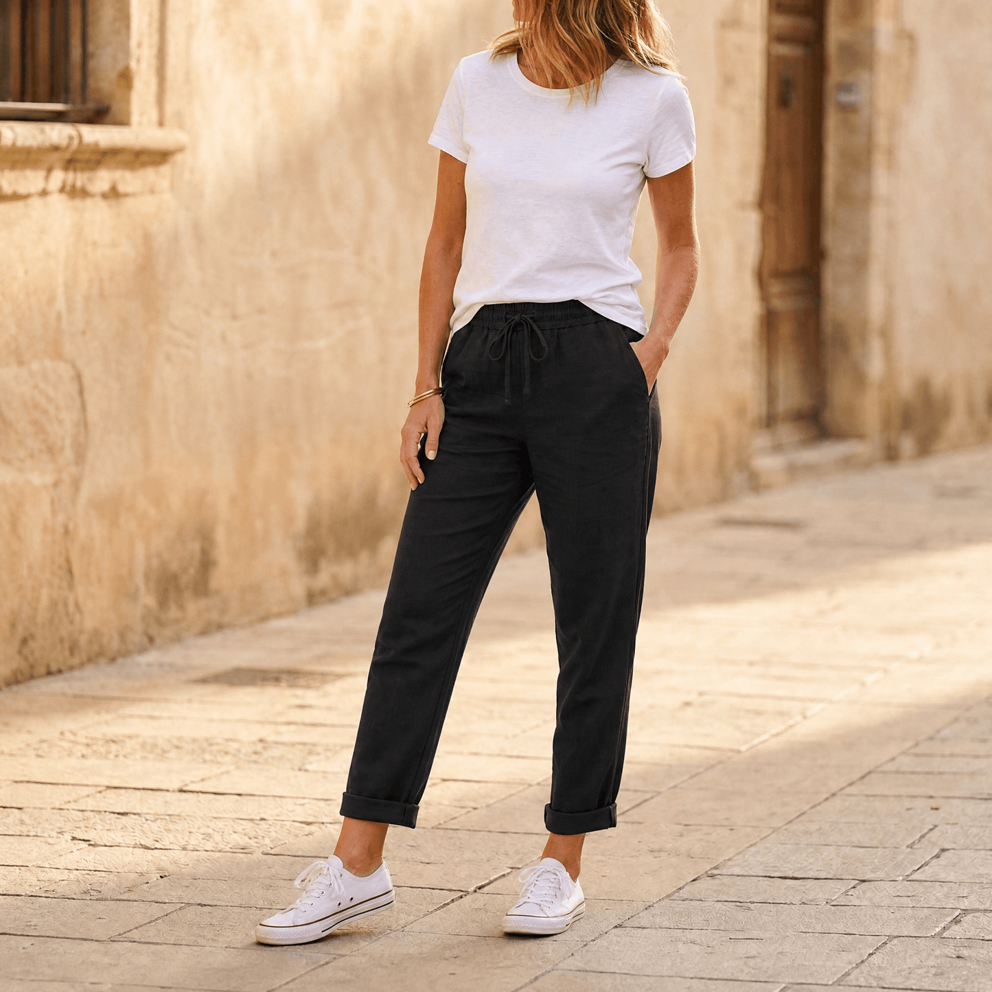 Linèvre — Entspannt gerade Leinenhose