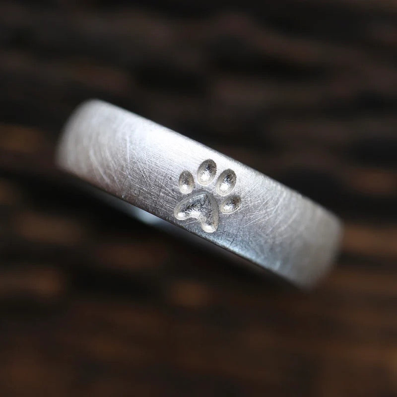 Malens — Silber Pfotenabdruckring