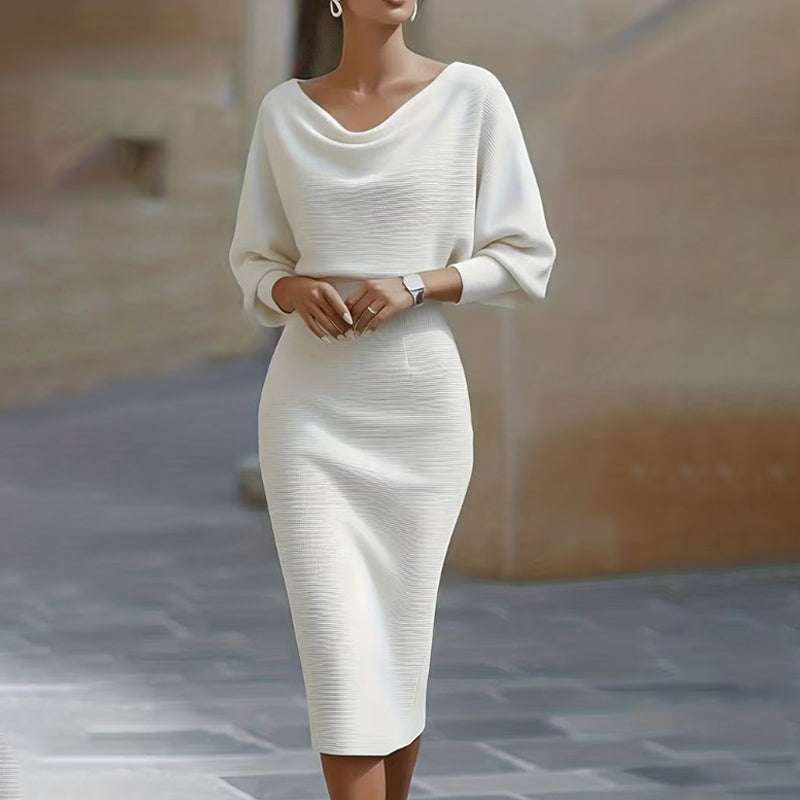 Silou — Schlankmachendes, figurbetontes elegantes Midikleid
