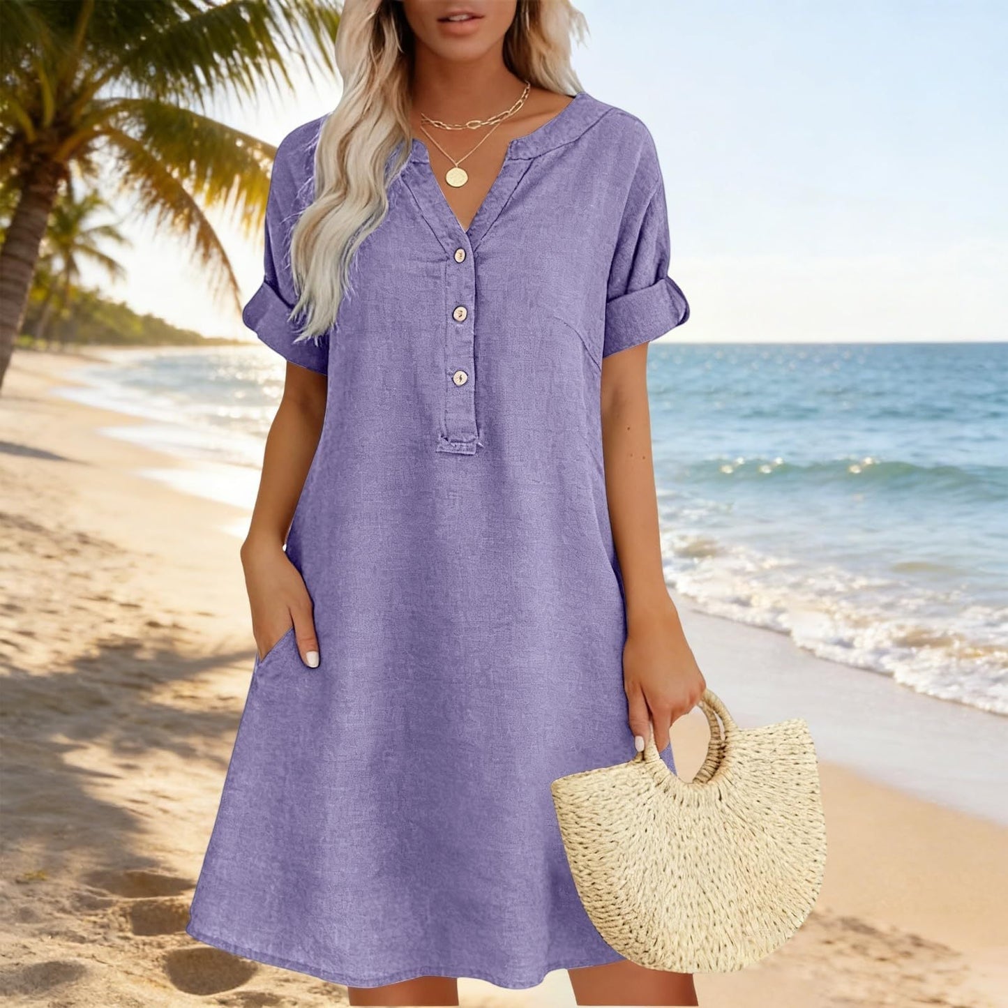 Isaleen — Tunika-Kleid mit Seitentaschen