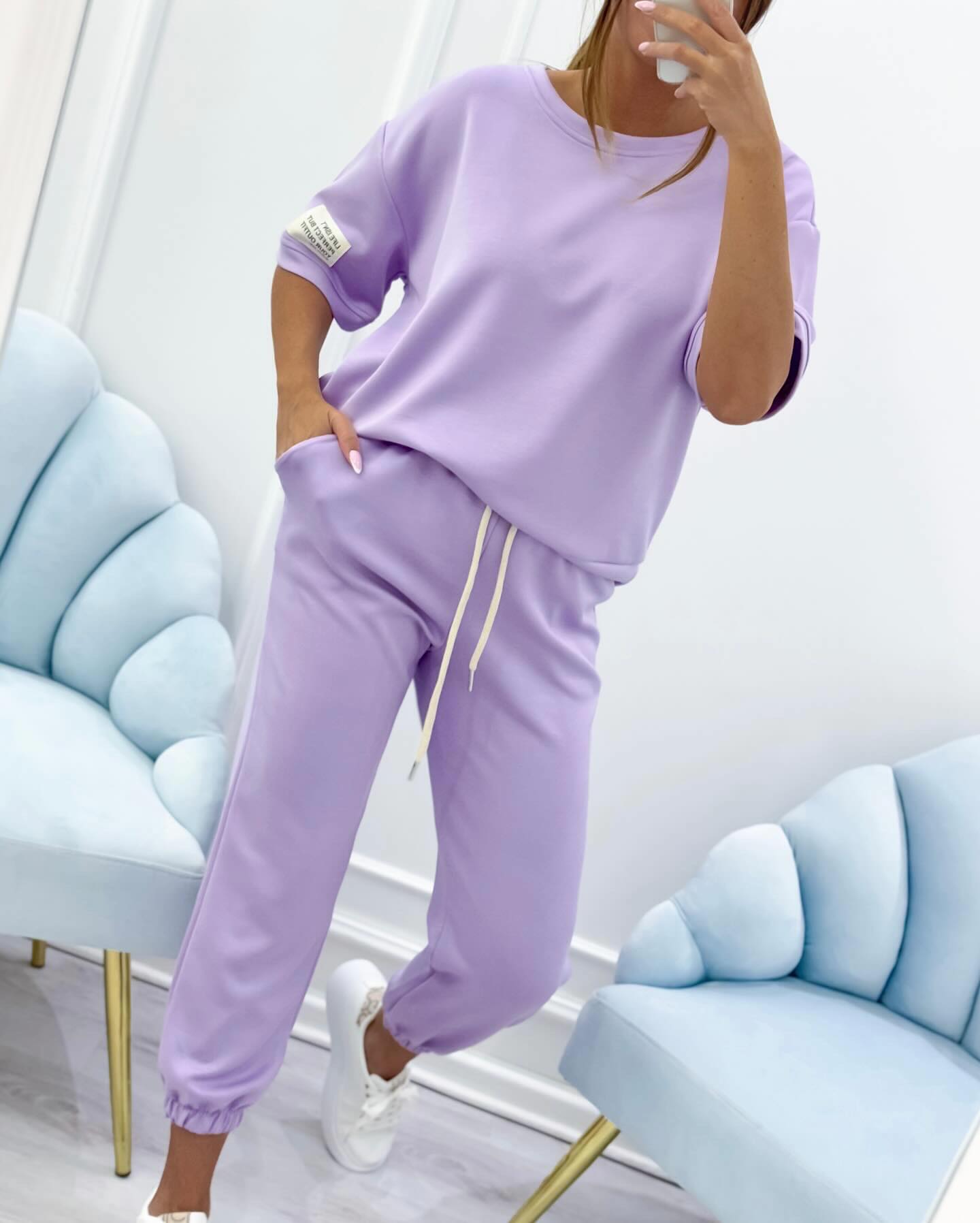 Tessara  —  Damen Relaxed Solid Top & Weite Hose Set
