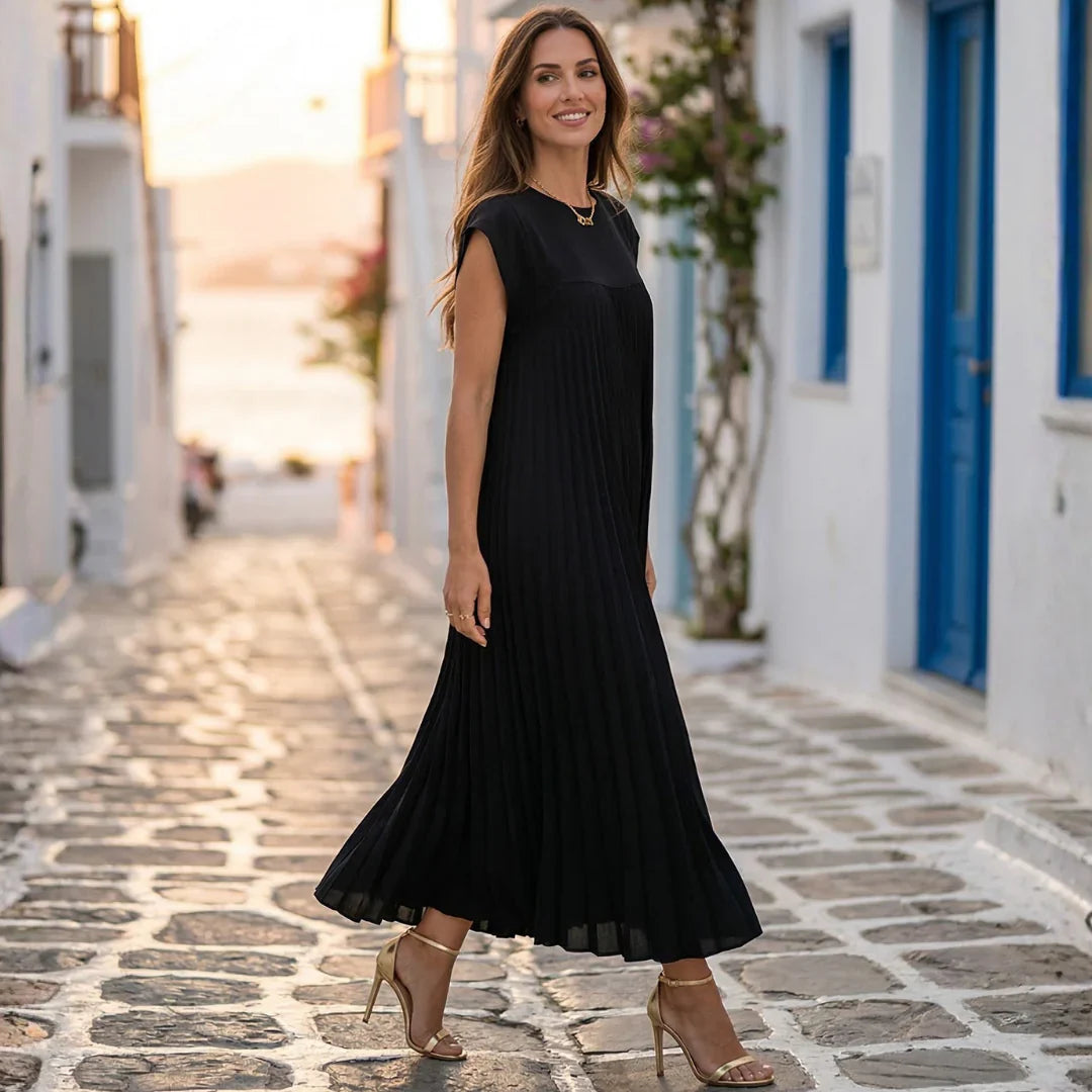 Plissee — Maxikleid mit Taschen