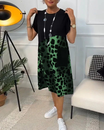 Irisch — Gedrucktes Midi-Kleid für mühelosen Stil