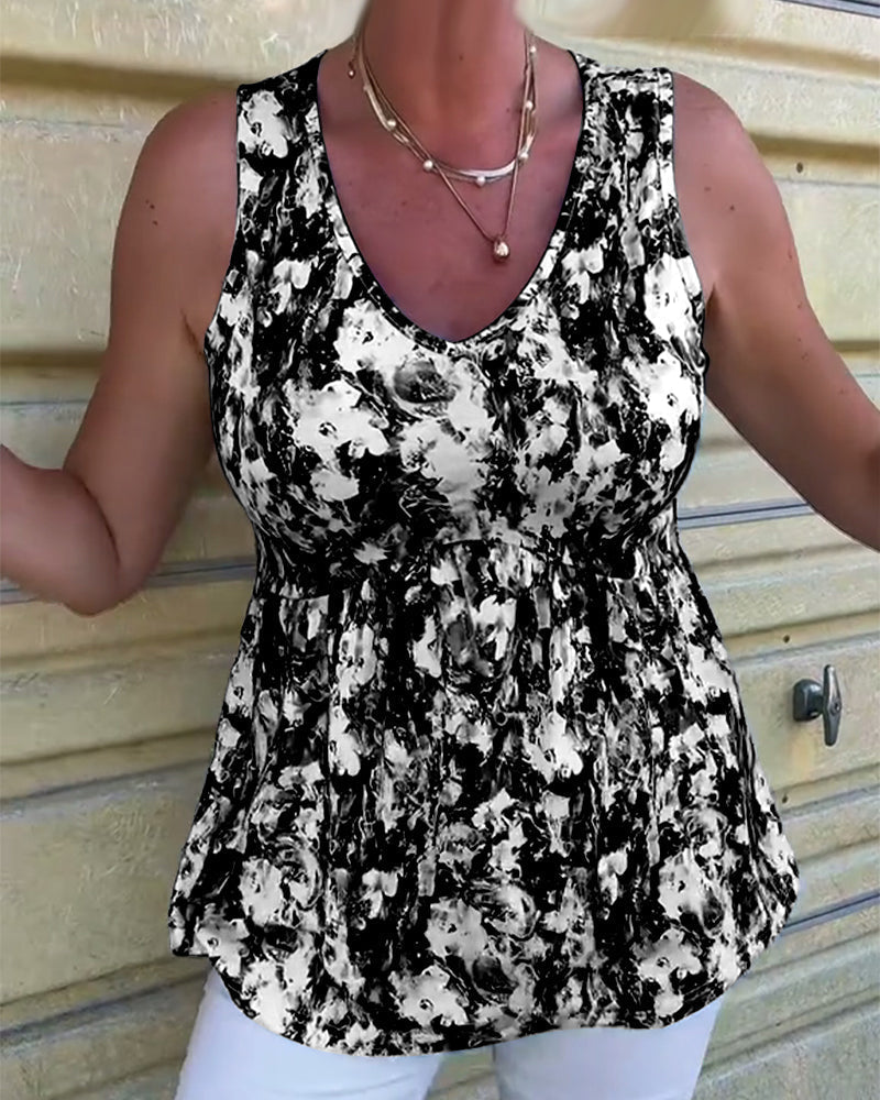 Nandure — Bedrucktes Ärmelloses Tanktop