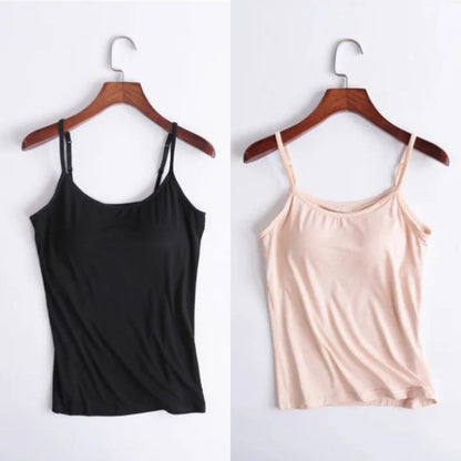 Vellamie — Locker Geschnittenes Camisole mit Integriertem BH