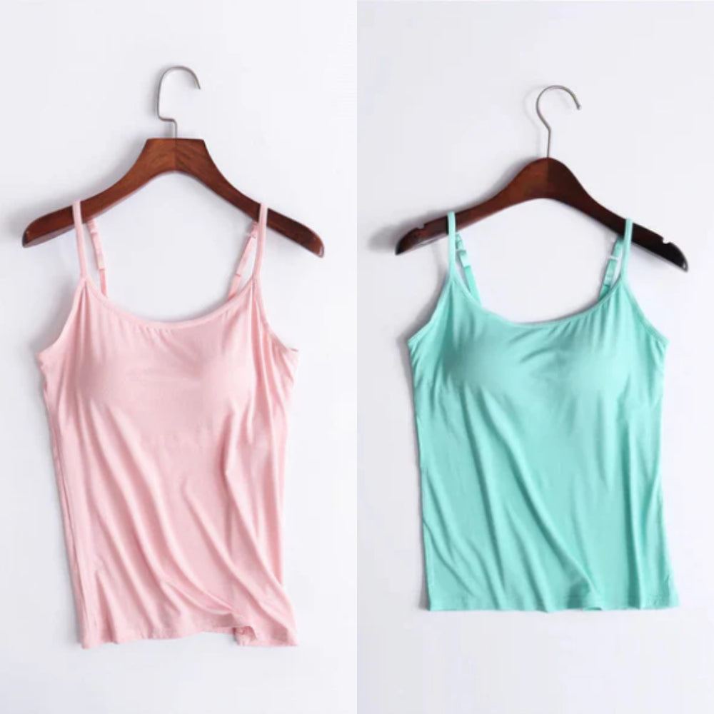 Vellamie — Locker Geschnittenes Camisole mit Integriertem BH