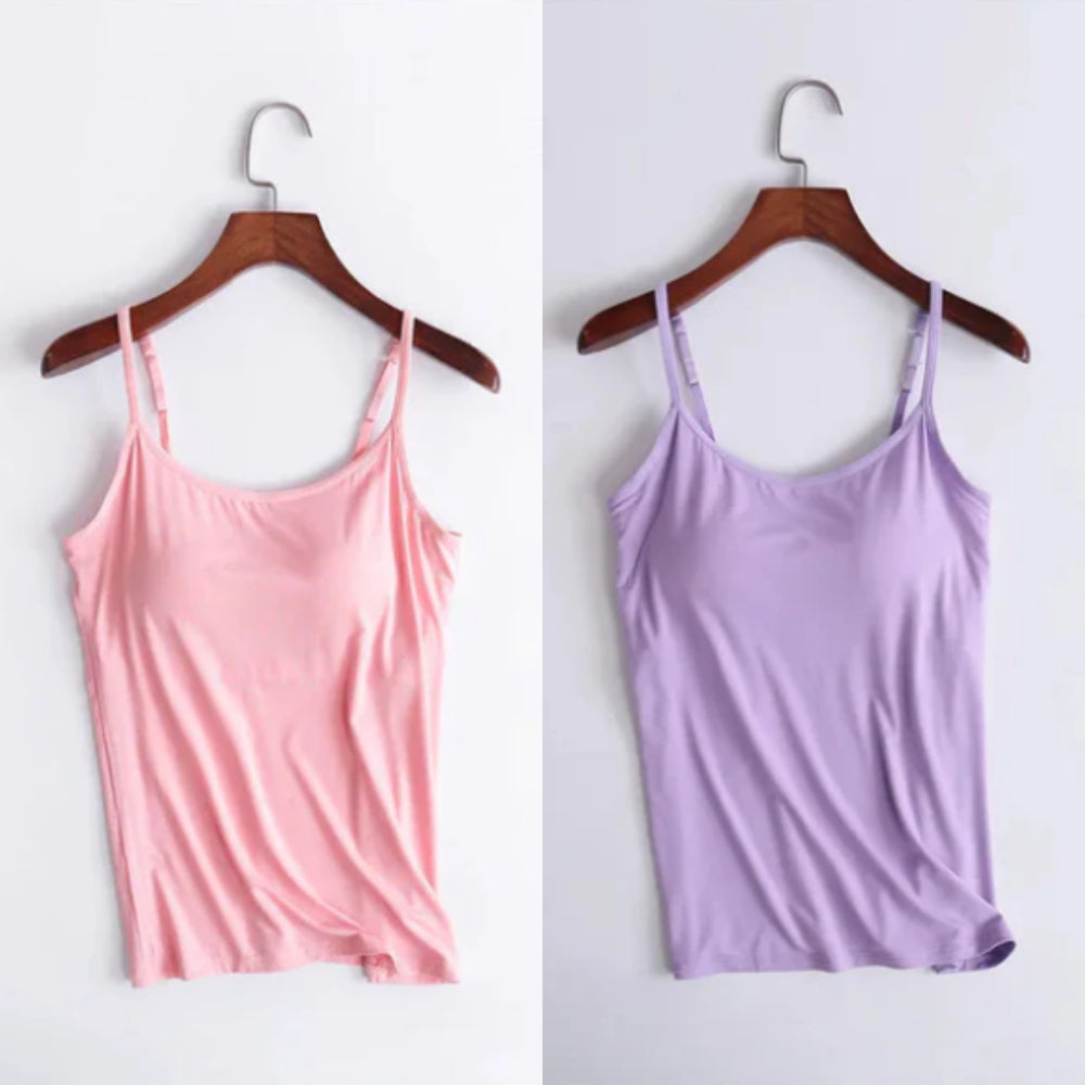 Vellamie — Locker Geschnittenes Camisole mit Integriertem BH