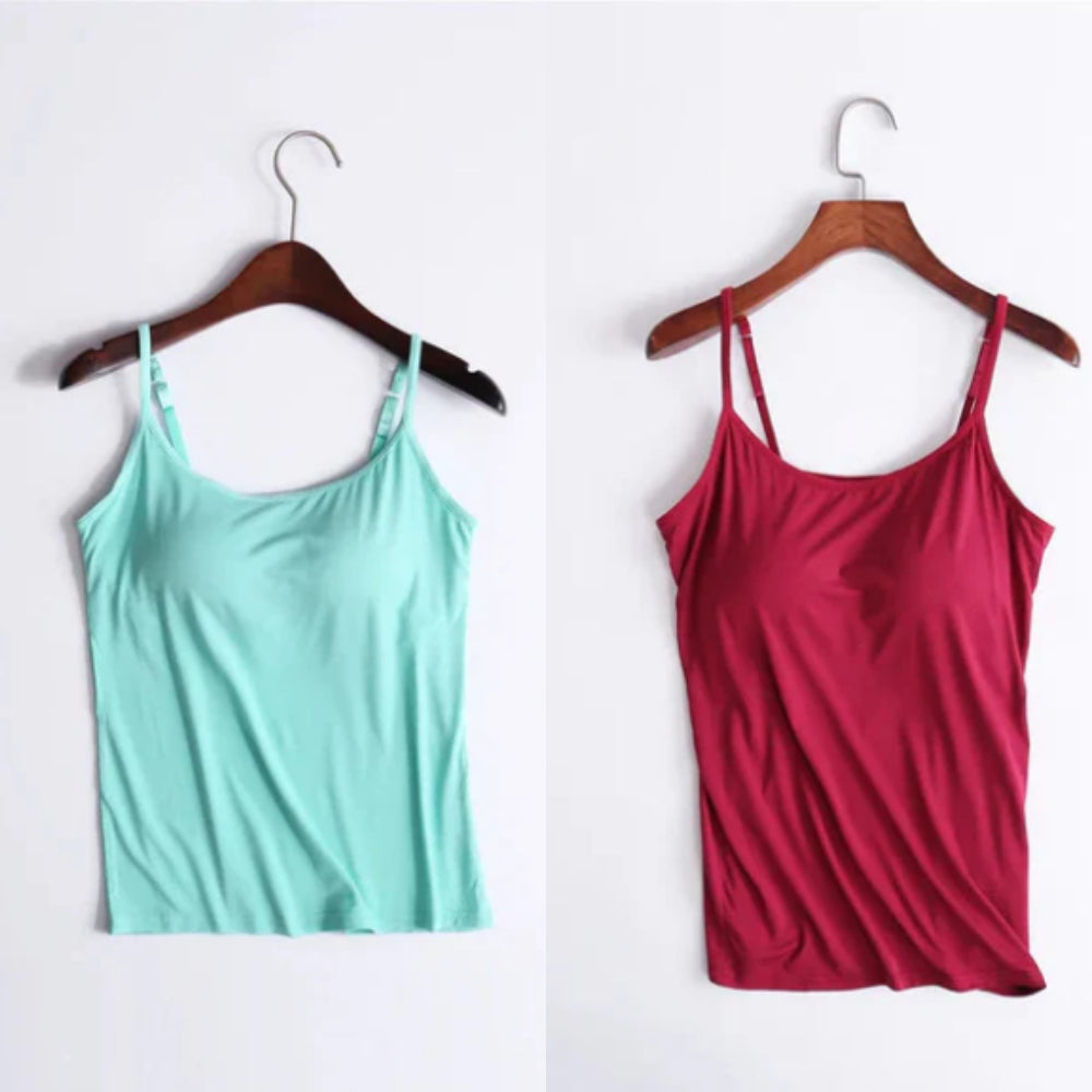 Vellamie — Locker Geschnittenes Camisole mit Integriertem BH