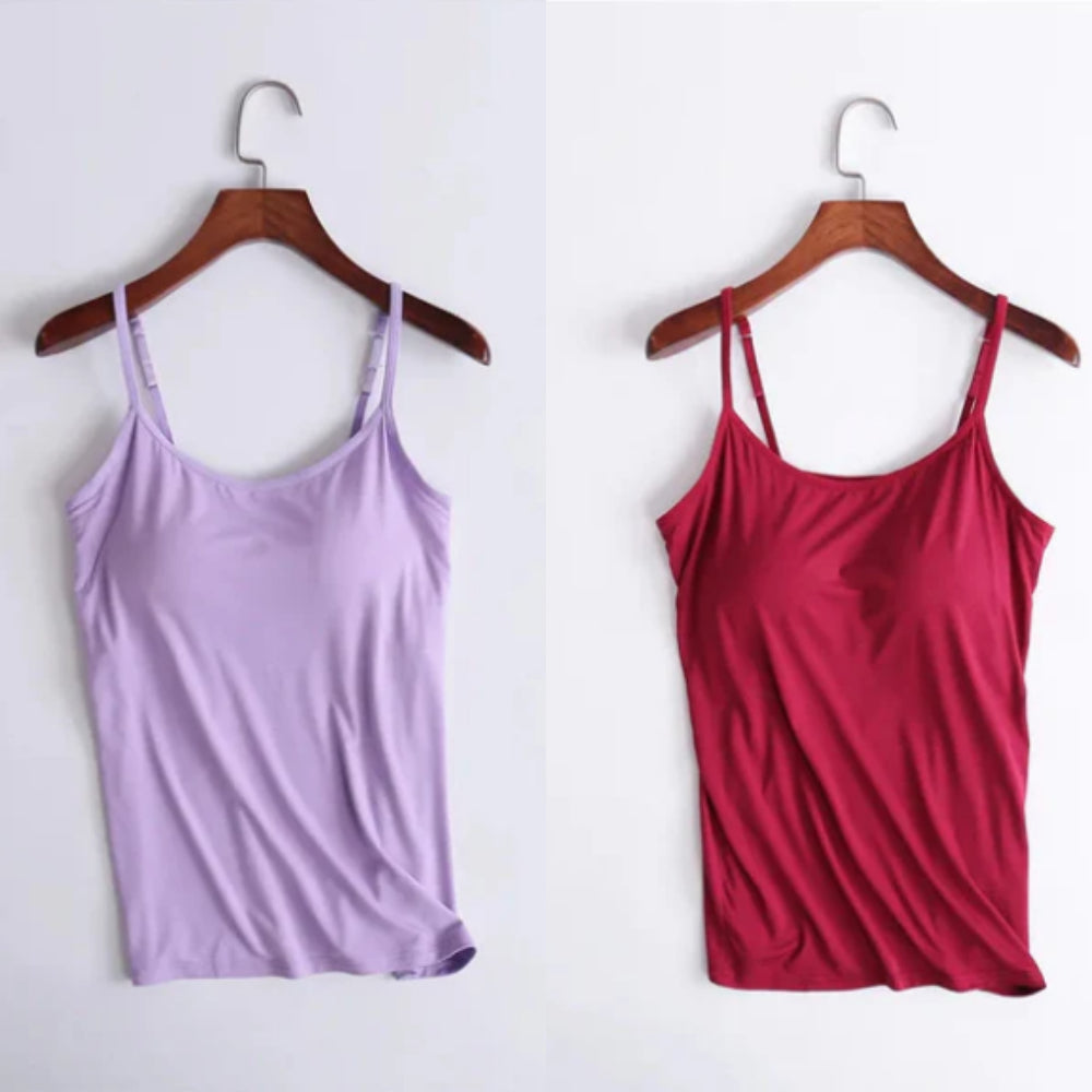 Vellamie — Locker Geschnittenes Camisole mit Integriertem BH