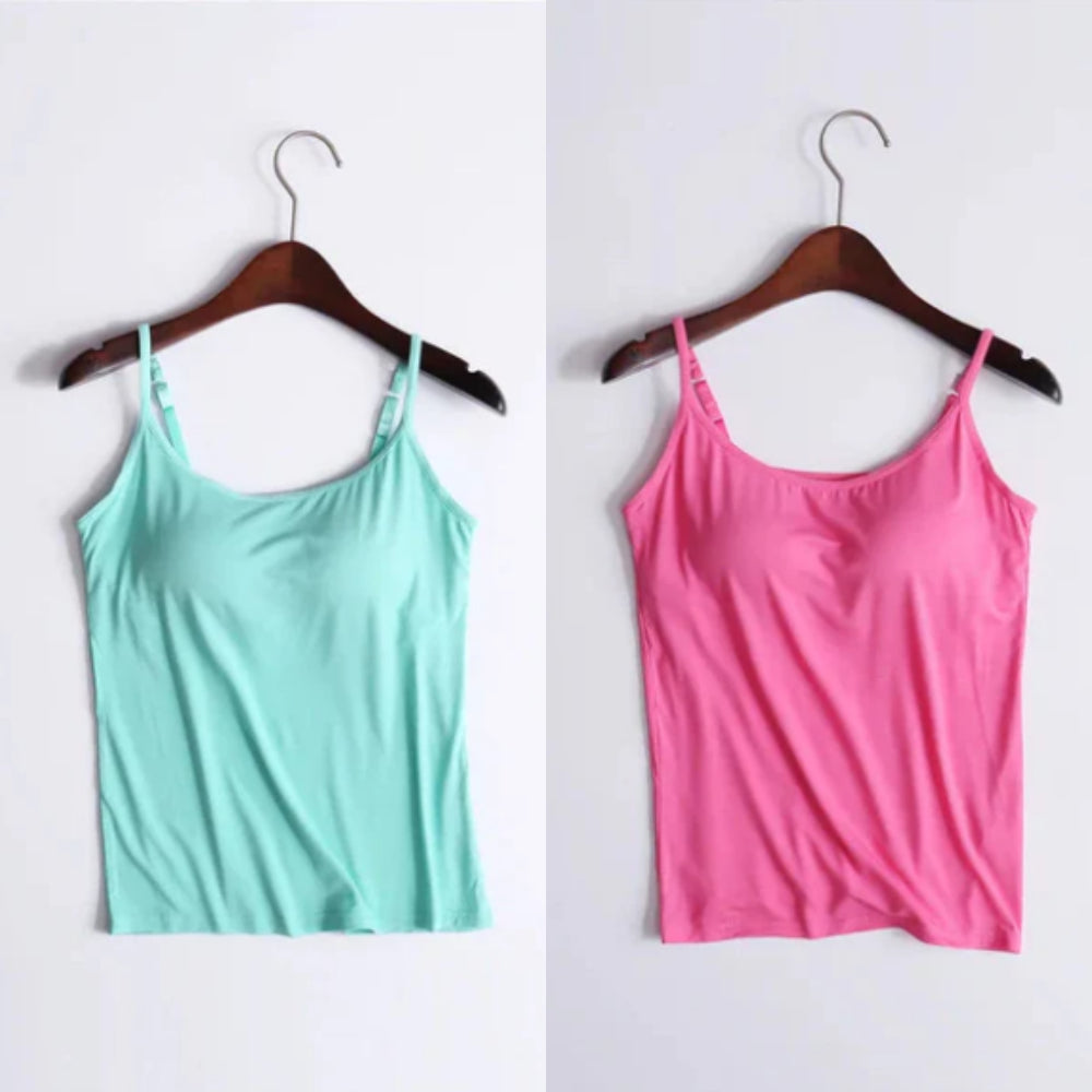 Vellamie — Locker Geschnittenes Camisole mit Integriertem BH