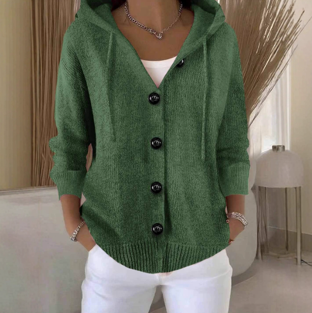 Linden — Grobstrickcardigan mit Kapuze