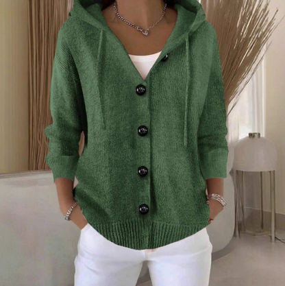 Linden — Grobstrickcardigan mit Kapuze