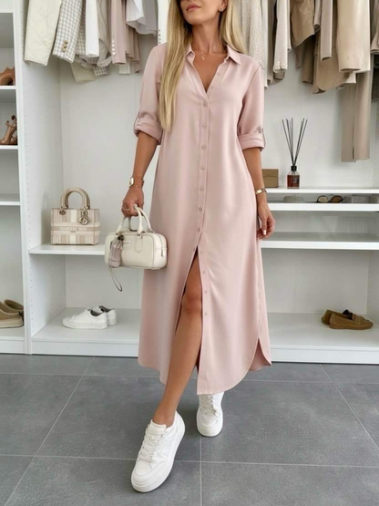Odalys — Übergroßes Hemdblusenkleid aus Baumwollmischung
