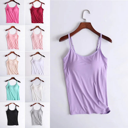 Vellamie — Locker Geschnittenes Camisole mit Integriertem BH