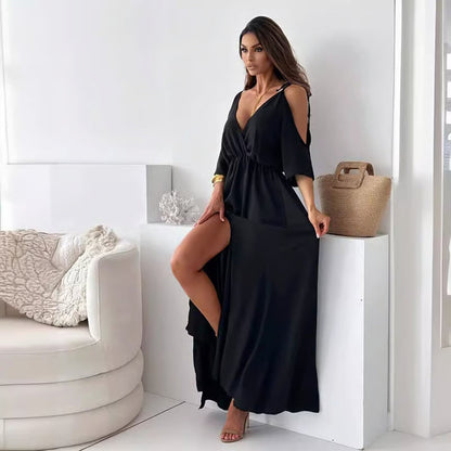 Velvara — Silhouette Hochtailliertes Maxikleid