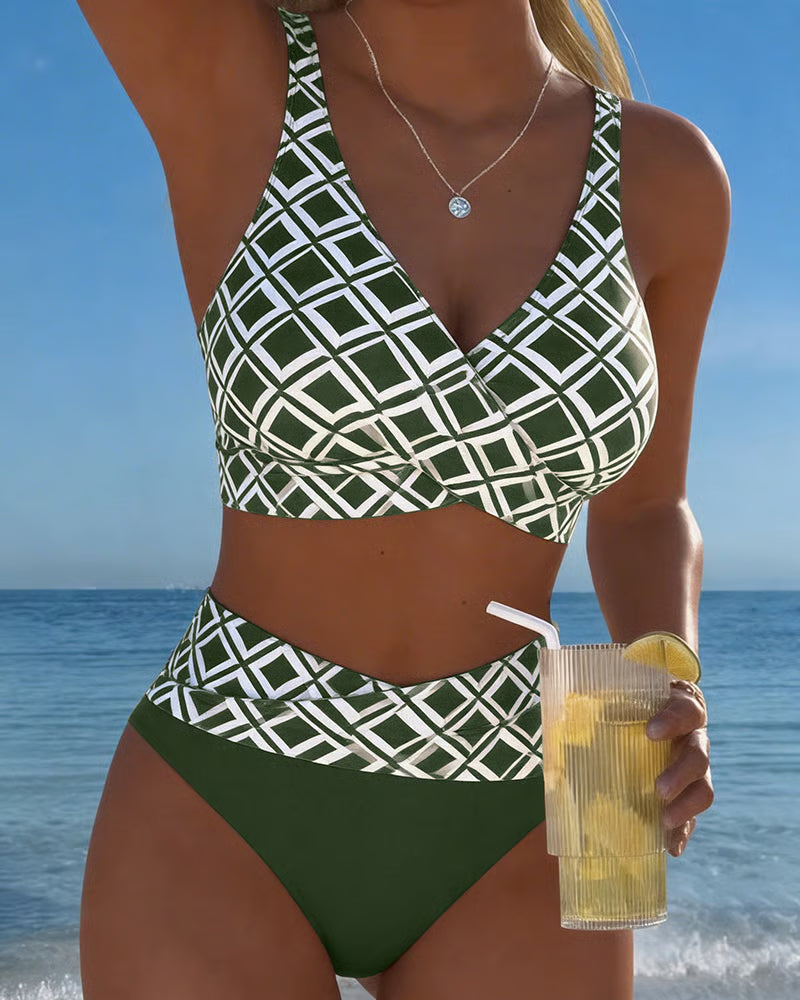 Diavèra — Bikini-Set mit BH-Ausschnitt und Diamantmuster