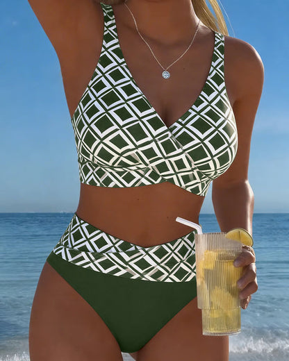 Diavèra — Bikini-Set mit BH-Ausschnitt und Diamantmuster