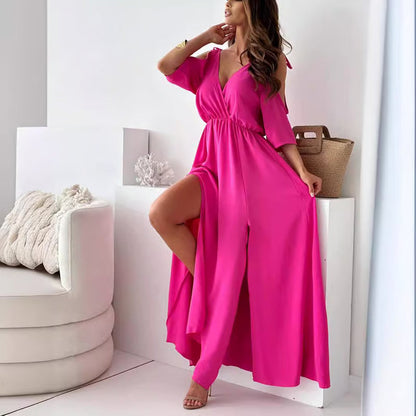 Velvara — Silhouette Hochtailliertes Maxikleid
