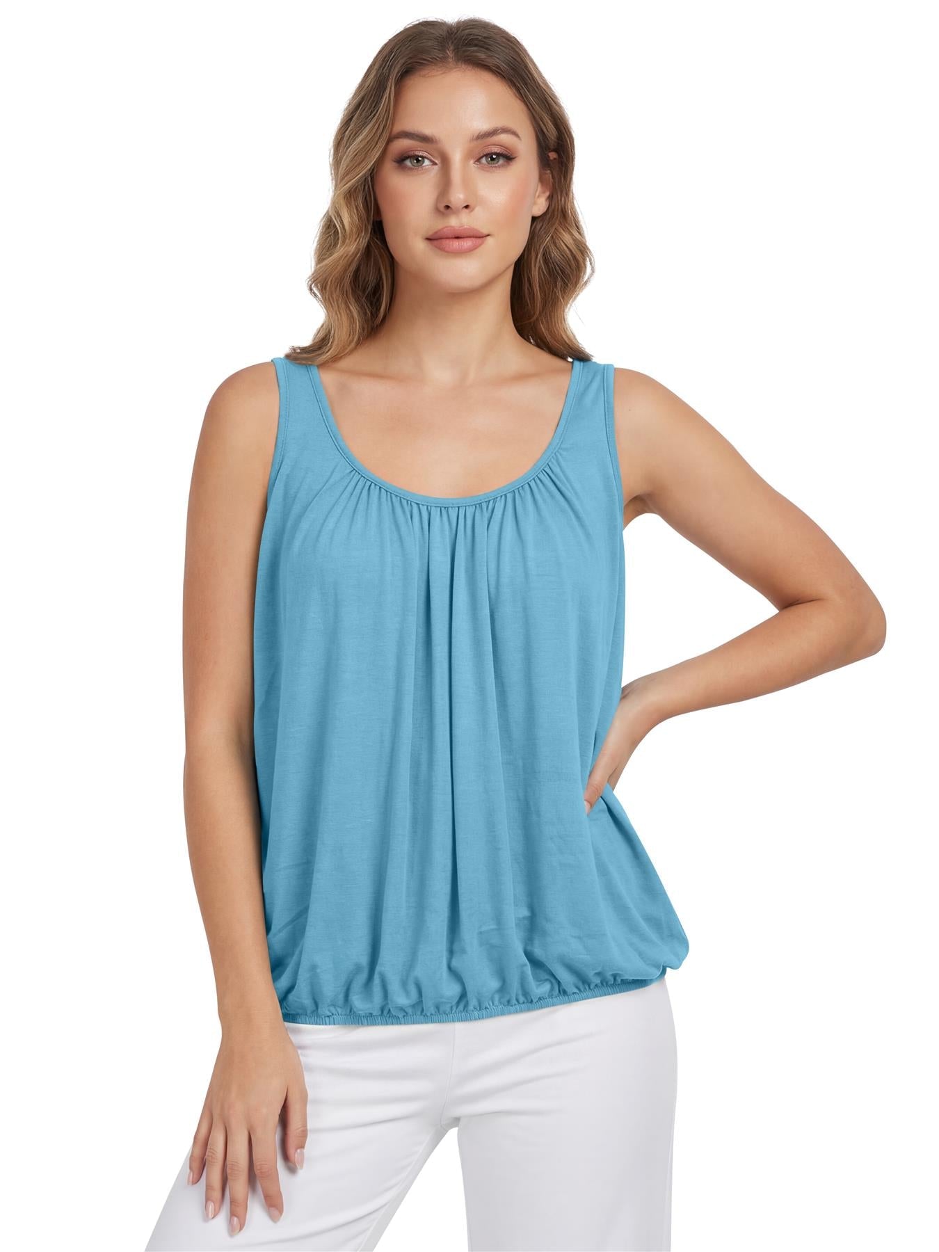 Élodie — Farbige Plissierte Ärmellose Camisole