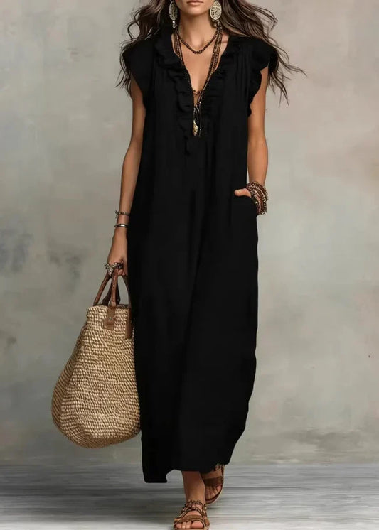 Élina — Fluid Bohemian Midi Kleid
