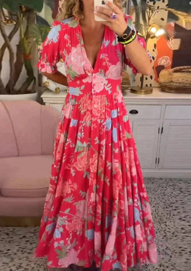 Vellené — Botanisches Blumenkleid Maxi