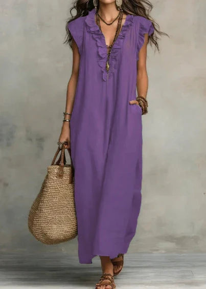 Élina — Fluid Bohemian Midi Kleid