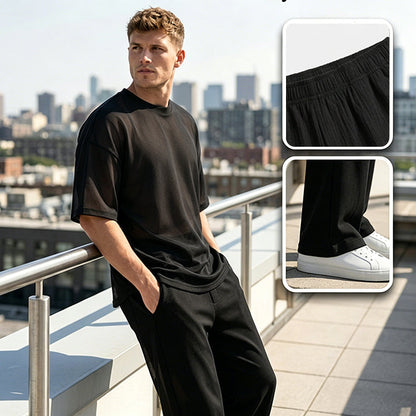Marchevio — Zweiteiliges T-Shirt & Weite-Hosen-Set