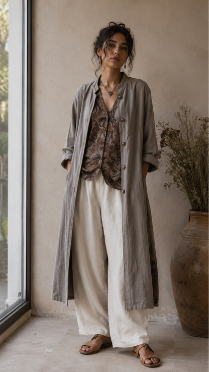 Giulia  —  Fluid Boho Lagen-Drei-Teile-Set