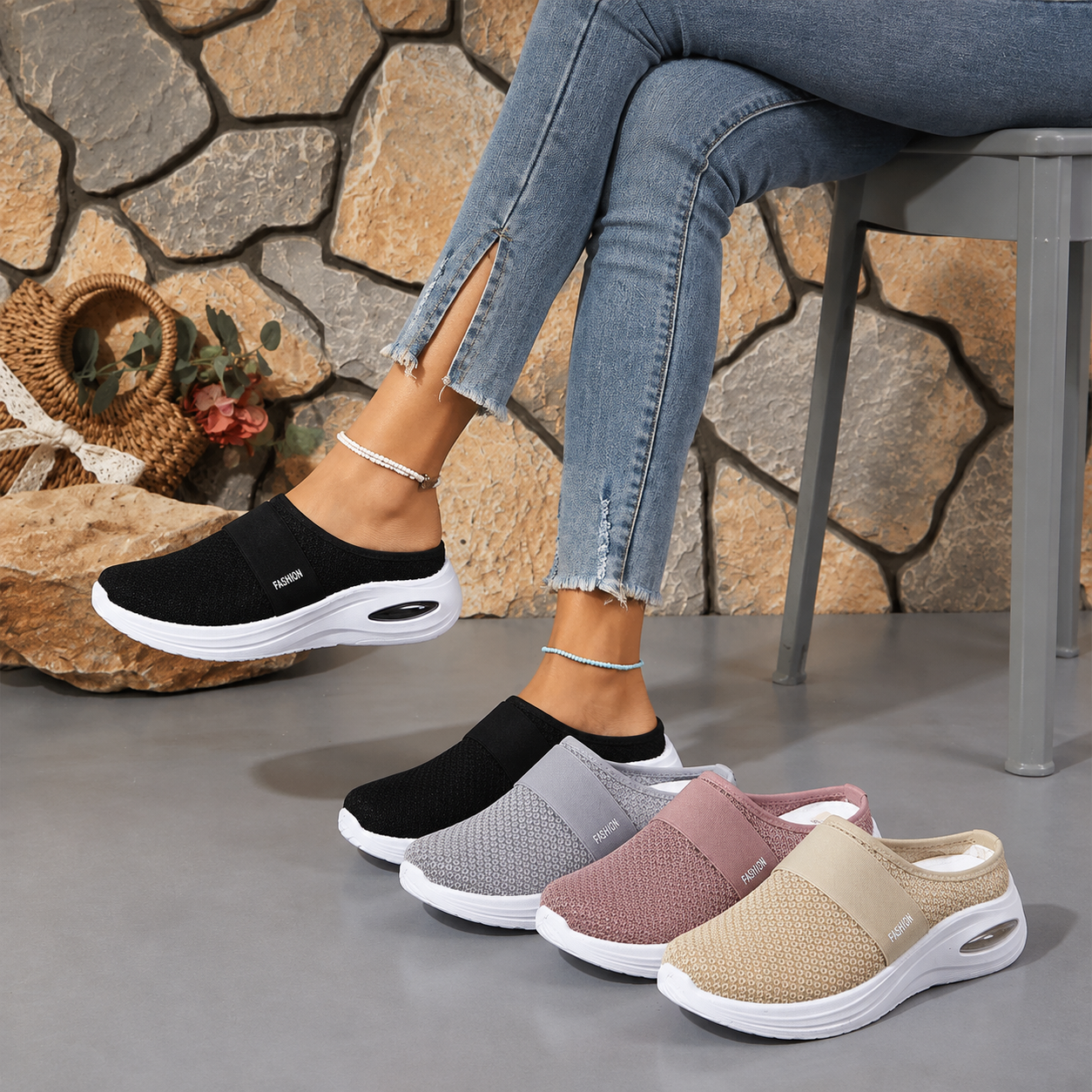 Delisara — Slip-On-Sneaker mit Luftpolster