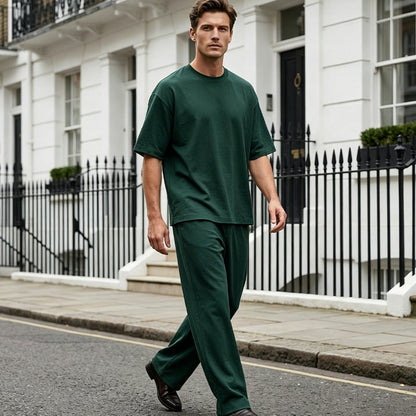 Marchevio — Zweiteiliges T-Shirt & Weite-Hosen-Set