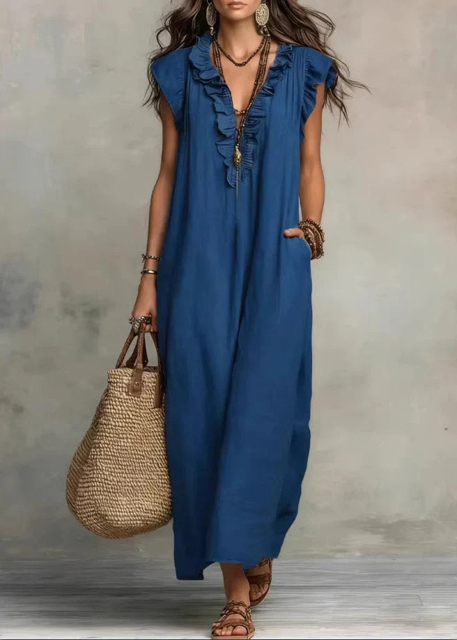 Élina — Fluid Bohemian Midi Kleid