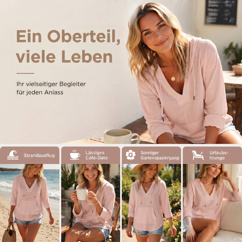 Solveig — Übergroßes Kapuzen Strandkleid
