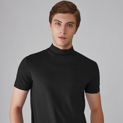 Vorenzo — Slim Fit Herren T-Shirt mit Stehkragen