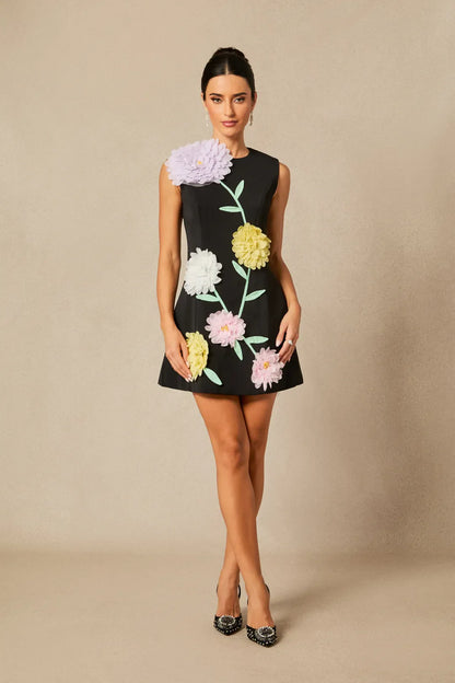 Floret | Applikation Ärmelloses Minikleid