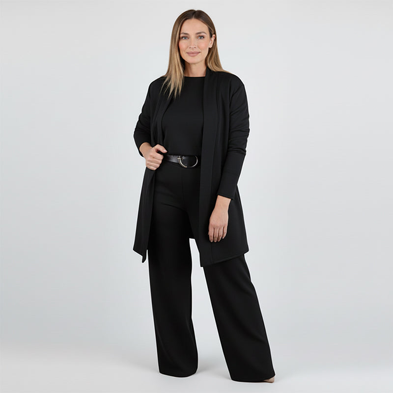 Teressa — Langer Cardigan 3-Teiliges Set