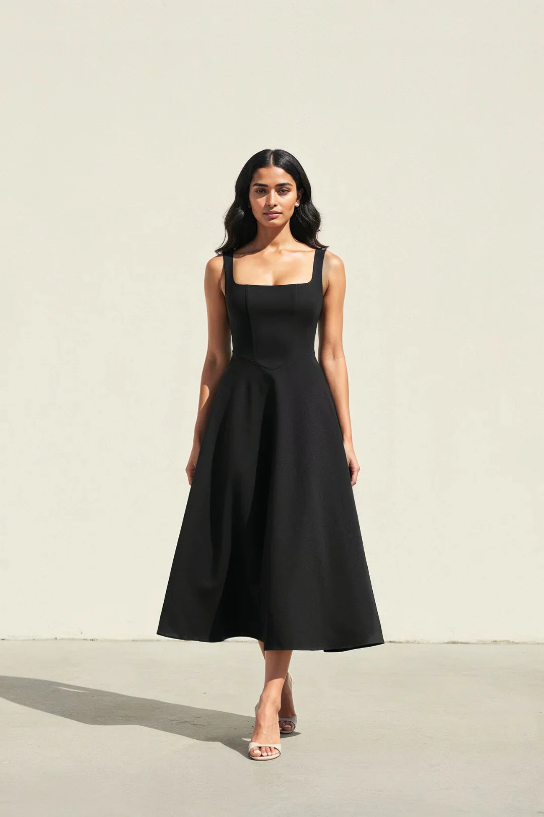 Gracen — Damen Fließendes Midi-Kleid