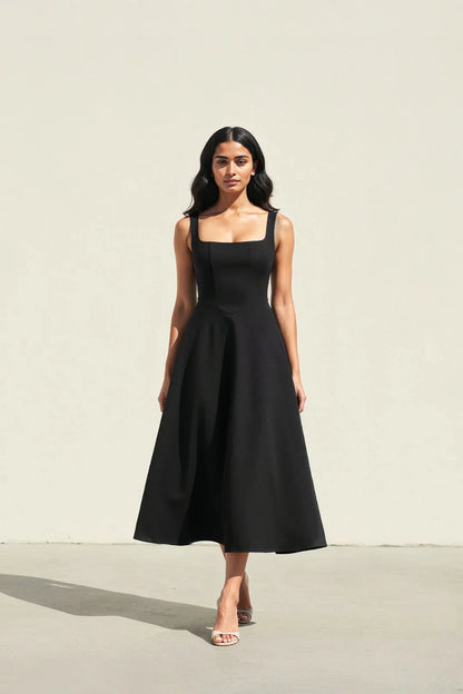 Gracen — Damen Fließendes Midi-Kleid