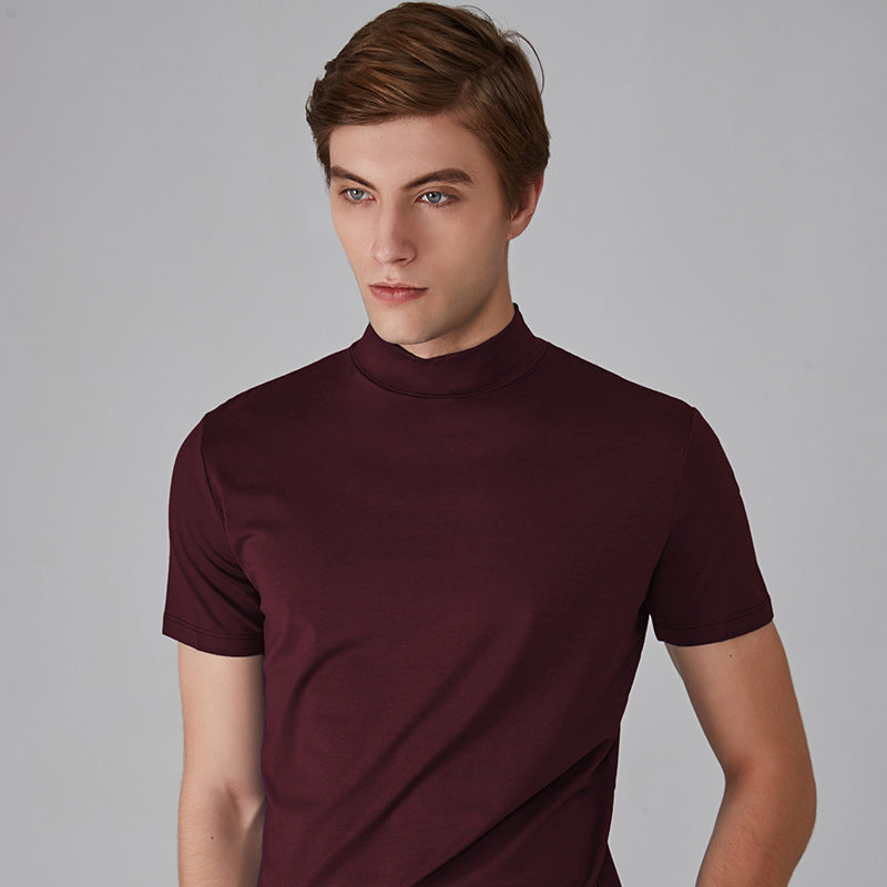 Vorenzo — Slim Fit Herren T-Shirt mit Stehkragen