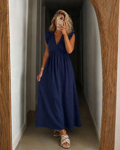 Abigail — Maxikleid mit Rüschenschulter