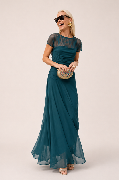 Lauren — Seiden-Touch Chiffonkleid