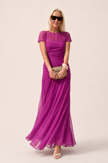 Lauren — Seiden-Touch Chiffonkleid