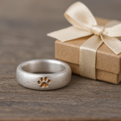 Malens — Silber Pfotenabdruckring
