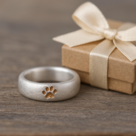 Malens — Silber Pfotenabdruckring