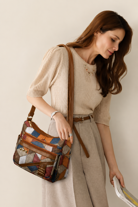 Verabelle — Weiche PU-Leder Tonale Schultertasche