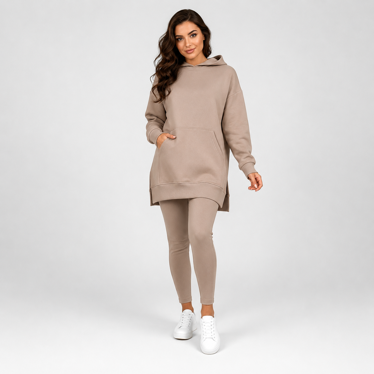 Velvura — Fleece-Hoodie & Jogger-Zwei-Teile-Set